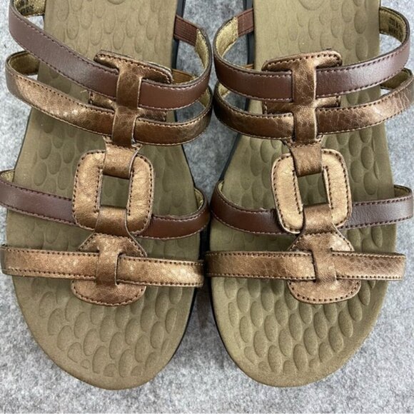 Privo by Clarks Metallic Bronze Brown Slip On Sandals Women’s Size 8M - Picture 5 of 10